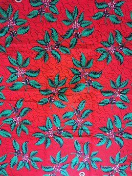 COUPON FABRIC WAX AFRICAN WEDDING FLOWER PATTERN