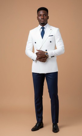 Blazer blanc croisé