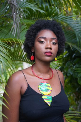 WONDERFUL21-04: Tropical wake necklace + earrings