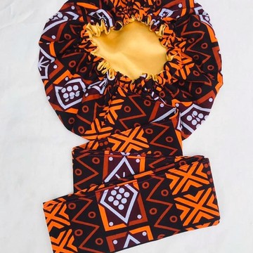 Headwrap / foulard avec bande / turban "Bogolan"