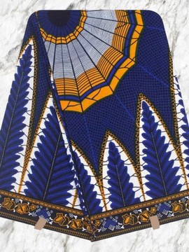 6 YARDS UNLIMITED EDITION WAX GOLD ANKARA FABRIC PATTERN: DISC