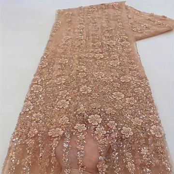 Beaded lace, fabric for wedding, lace for wedding dress, lace   (5 yards )