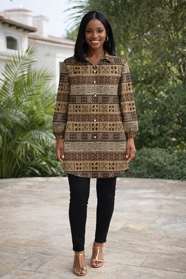 The Sade Mudcloth Legacy Shirt Dress – Classic beauty, modern strength