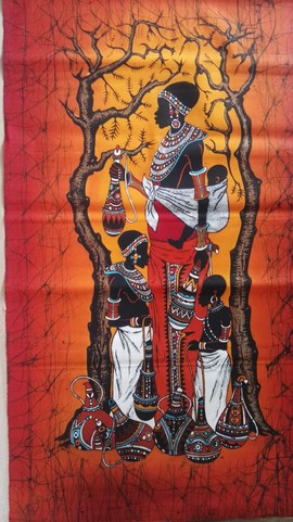 Décoration murale représentant une famille africaine, décoration murale représentant une mère masaï, cadeaux à suspendre au mur, famille africaine