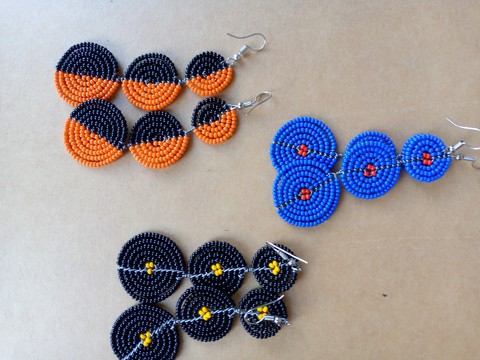 Boucles d'oreilles africaines / boucles d'oreilles maasaï / bijoux femmes / boucles d'oreilles faites à la main