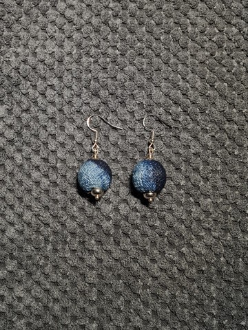 Boucles d'oreilles carte Afrique en tissu traditionnel NDOP