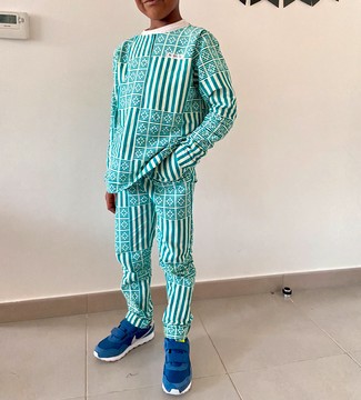 Wax clothing for boy - mao wax collar shirt - matching pants