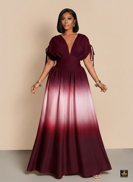 Plum Ombré Maxi Gown