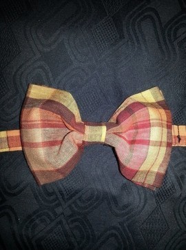 Bow Tie "Madras brown" Adult