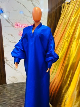 Luxury kaftan dress, blue bubu dress, kaftan dress