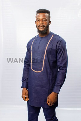 Costume africain africain bleu, vêtements pour hommes africains, vêtements pour hommes africains, hommes africains de mariage