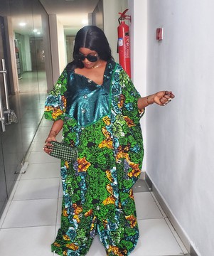 Titi Sequin Ankara Boubou/Long Dress/Weddings/Special occasions/Plus Size