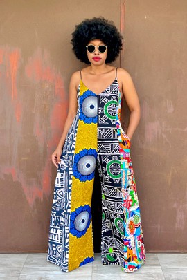 Nairobi Mix Jumpsuit (Electric)