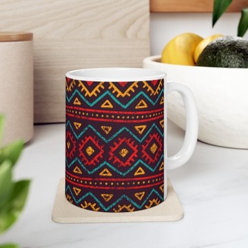 Bogolan Bliss in Every Sip: Coffee Mugs for Africa print Aficionados