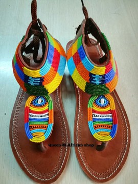 African Women gladiator sandals