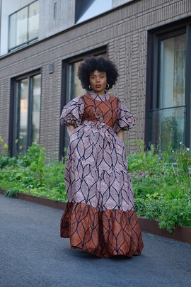 ELNA BROWN DRESS