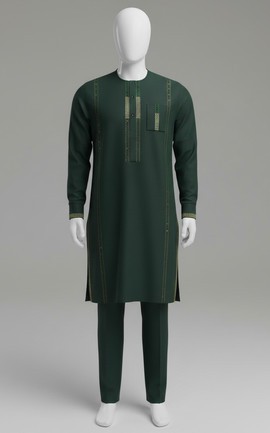 Tunique traditionnelle verte élégante