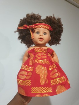 Poupée NOIRE (métisse) Cassy Colibri Dolls - WAX AFRICA