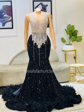 Robe à sequins trompette embellie, robes de bal, robes à sequins, robes de soirée