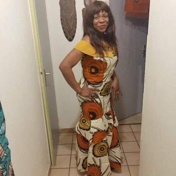 Robe de soirée africaine doublée en tissu pagne wax
