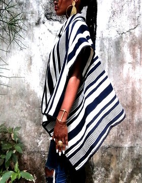 Baoulé woven cotton afro kimono