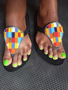 African Women maasai sandals/feb2021/newstock/leather/flat sandals