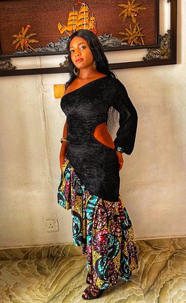 Robe longue à manches mono femme africaine|Vêtements pour femmes| Offres grande taille/Black Friday
