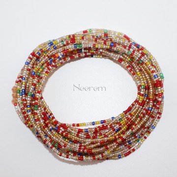 Bayas multicolore en Crystal fine, bine bine , perle de taille , collier de ventre