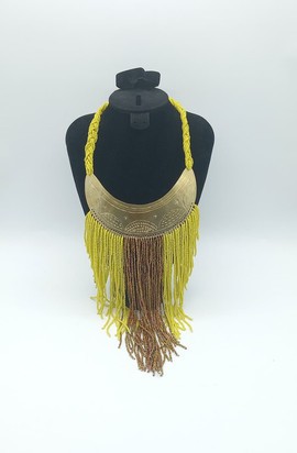 Collier traditionnel remarquable, collier de perles en laiton, bijou de mode fait main