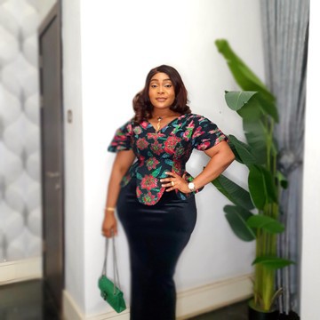 African attire 2pc set Velvet and Fully Embellished Ankara Blouse