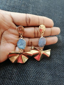 Earrings / African gold earing "butterfly"