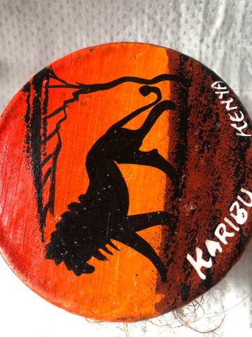 Tenture murale de décor à la maison en cuir artistique / décor décoratif d'hôtel / décor inspiré de tambour africain