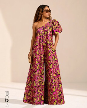 Combinaison robe asymétrique