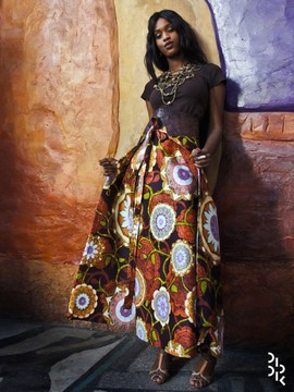 Maïssa long skirt (brown)