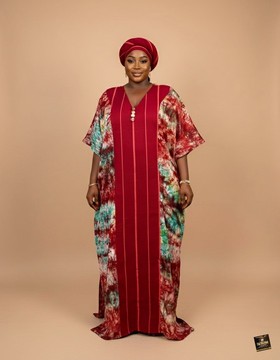 Fola Batik &amp; Aso-Oke Maxi Kaftan