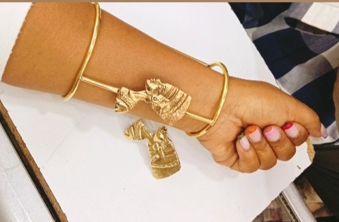Matching jewelry, handmade jewelry, brass bracelet, brass ring, adjustable bracelet.