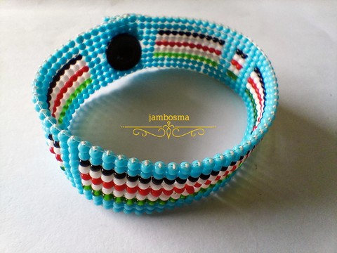 Sky blue elegant beaded bracelet|name bracelet|custom bracelet|African beaded bracelet