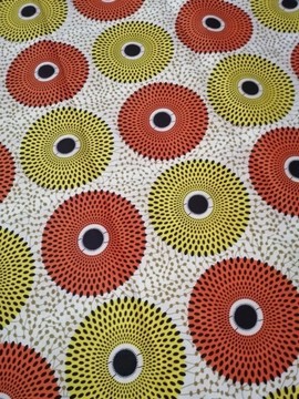 COUPON AFRICAN WAX FABRIC motif: DISC