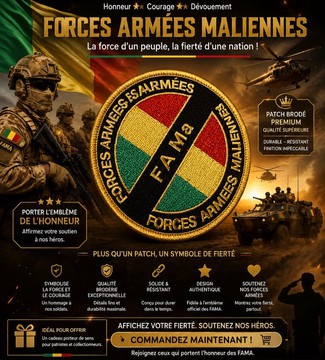 Patch brodé , armée malienne