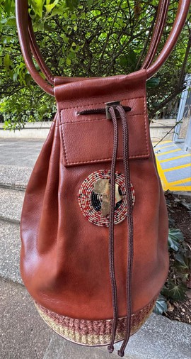 Sac à dos africain en perles, sac à cordon fait main, sac de voyage en cuir original