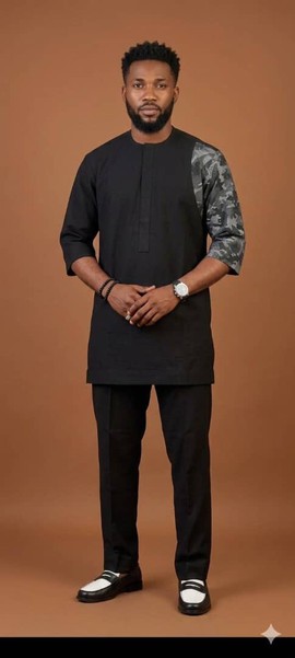 Men black 2 piece set