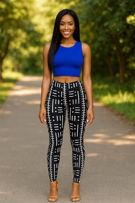 Legging tribal en tissu bogolan africain | Un héritage audacieux