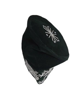 Beaded Velvet Yoruba Fila Cap, Nigerian Wedding Hat