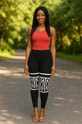 Legging à motifs tribaux, imprimé géométrique ethnique | Tendance
