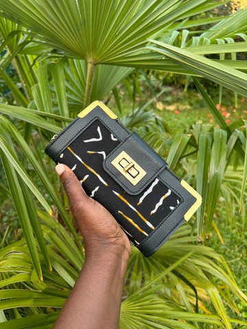 Lomé faux leather and Wax wallet pouch