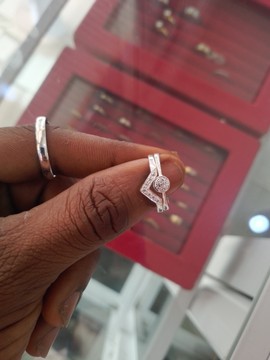 925 Sterling silver wedding ring set