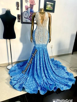 Melanin luxury prom dress