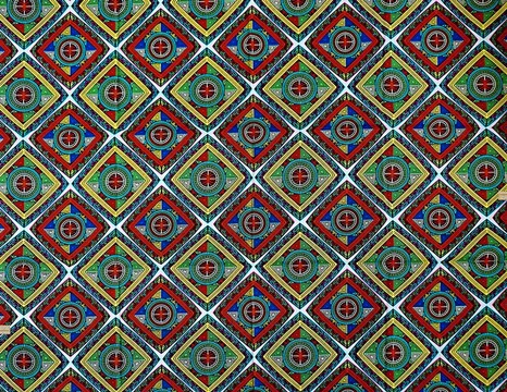 African wax fabric Ankara fabric printed wax geometric pattern