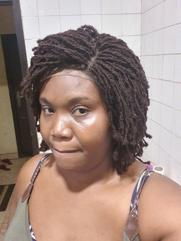 Sister locs full lace wig,10inches