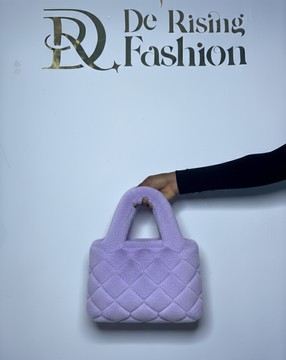 Sac à bandoulière violet duveteux